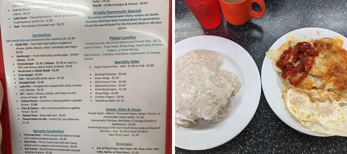 Pam & Al's Diner - Clyde, OH Menu