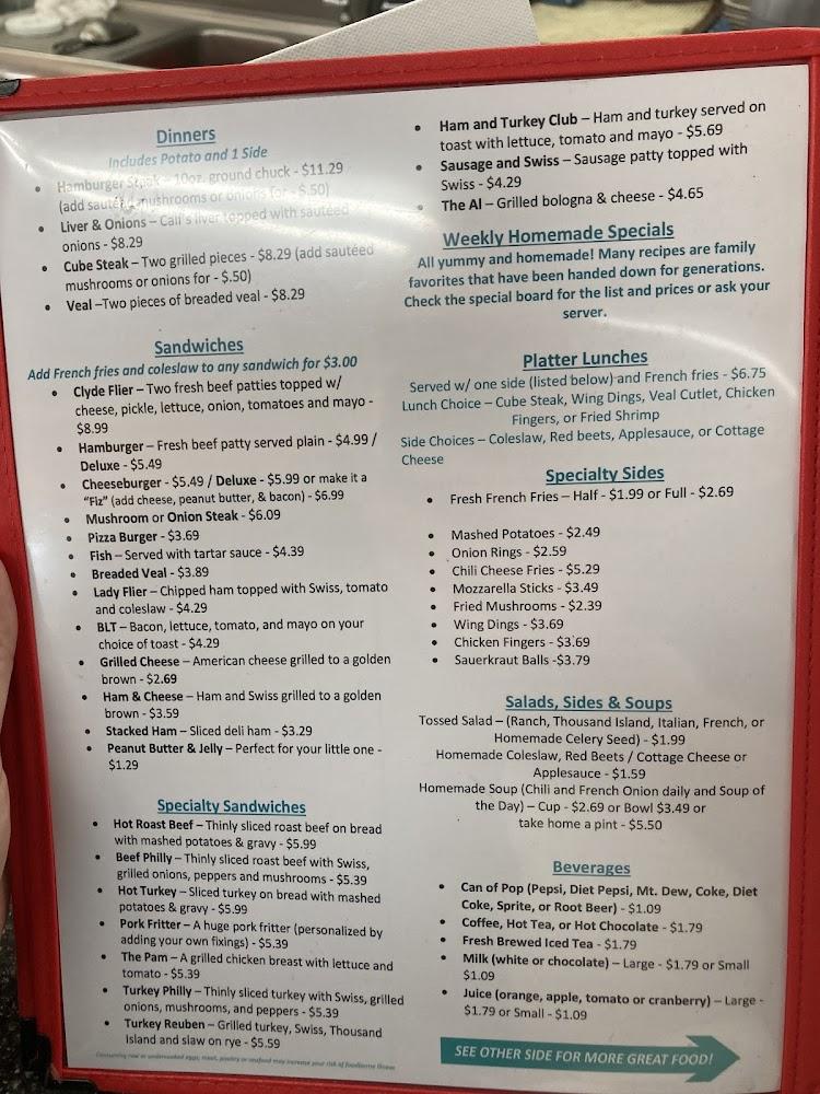 Pam & Al's Diner - Clyde, OH Menu image 2